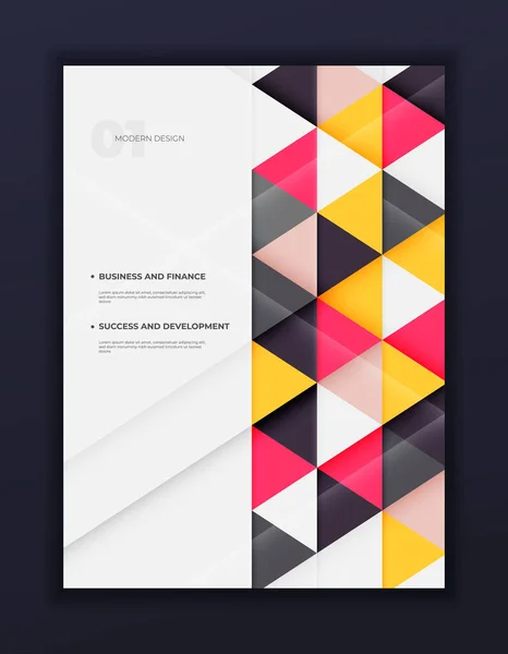 Šablona Vektorového Designu Pro Brožuru Leták Plakát Nebo Tisk Abstraktní — Stockový vektor