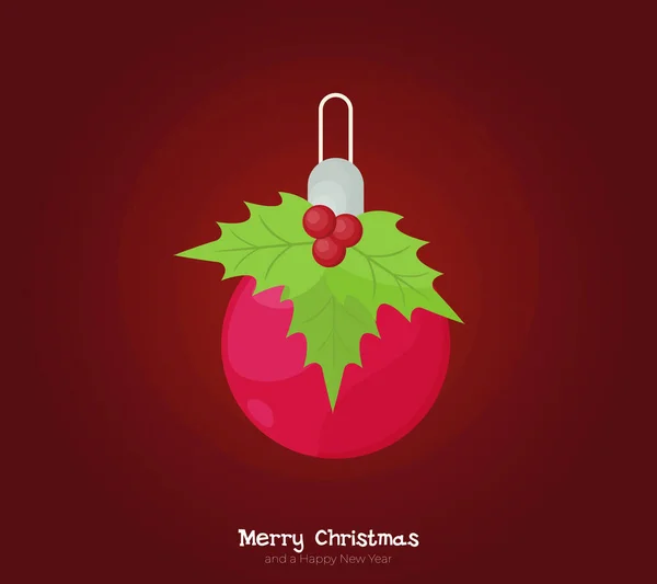 Christmas Greeting Card Vector Illustration — Stock Vector