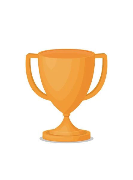 Vector Plano Trophy Cup Aislado Sobre Fondo Color — Archivo Imágenes Vectoriales
