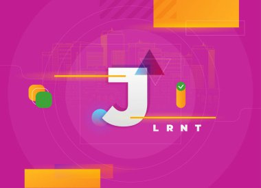 Düz vektör. Minimum geometrik arkaplan. Dinamik şekiller bileşimi, vektör.