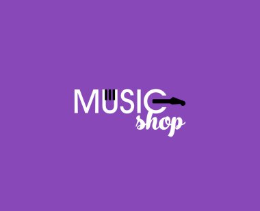 müzik mağazası vektör illüstrasyonu