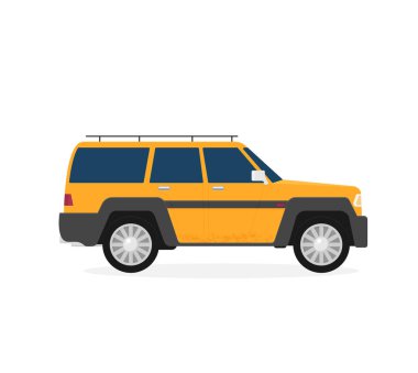 Düz stil vektör off-road araba