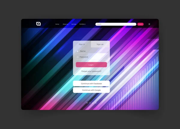 矢量现代彩色登陆页 — 图库矢量图片