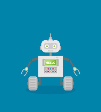 Robotun vektör çizimi, yapay zeka