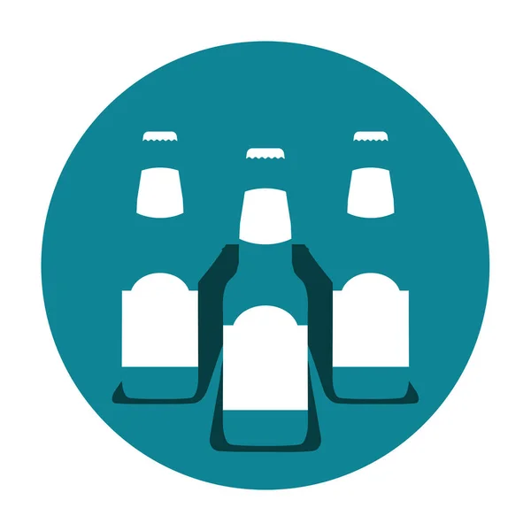 Bierflaschen Symbol Flachen Stil Isoliert Auf Weißem Hintergrund Alkohol Symbol — Stockvektor