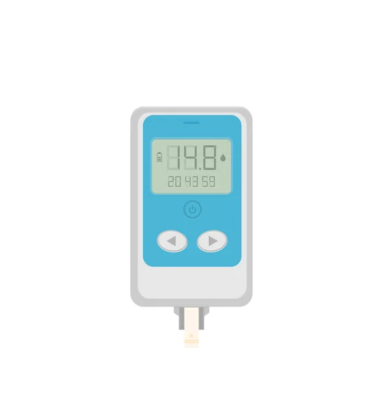 Electric Power Meter Isolated White Background — Stock Vector