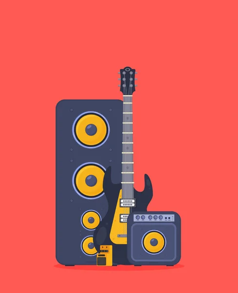 Vector Illustration Guitar — Stock Vector