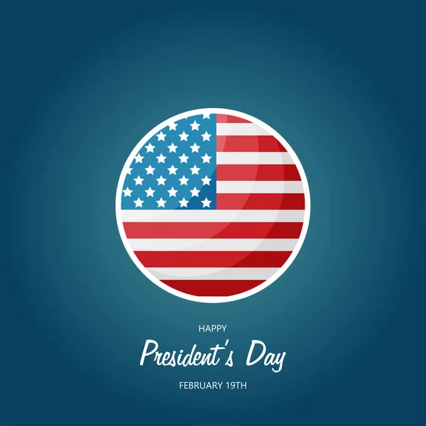 Επίπεδη Πρόεδροι Ημέρα Διάνυσμα Πολύχρωμη Απεικόνιση — Διανυσματικό Αρχείο