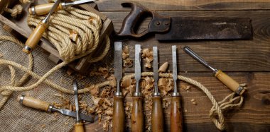 Algunas herramientas de carpintero