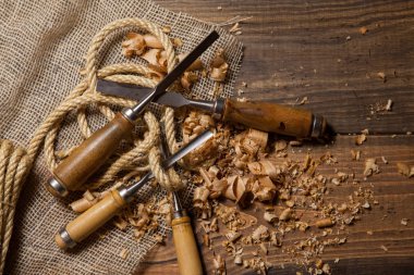 Herramientas para la carpintera 