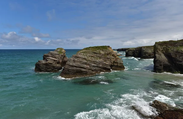 Monumento Natural Playa Las Catedrales Galicia — Stockfoto