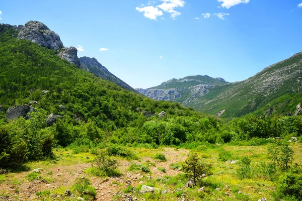 Zobrazit Pohoří Velebit Národním Parku Paklenica Chorvatsko — Stock fotografie