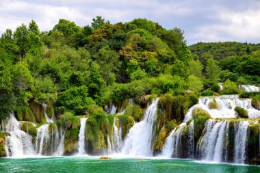 Skradinski Buk şelale Milli Park Krka, Dalmaçya Hırvatistan, Avrupa