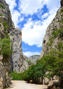 Büyük Paklenica Kanyon Milli Parkı Velebit dağ, Hırvatistan.