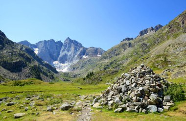 Ulusal parkta Pyrenees dağ Vignemale. Güney Fransa içinde Occitanie.