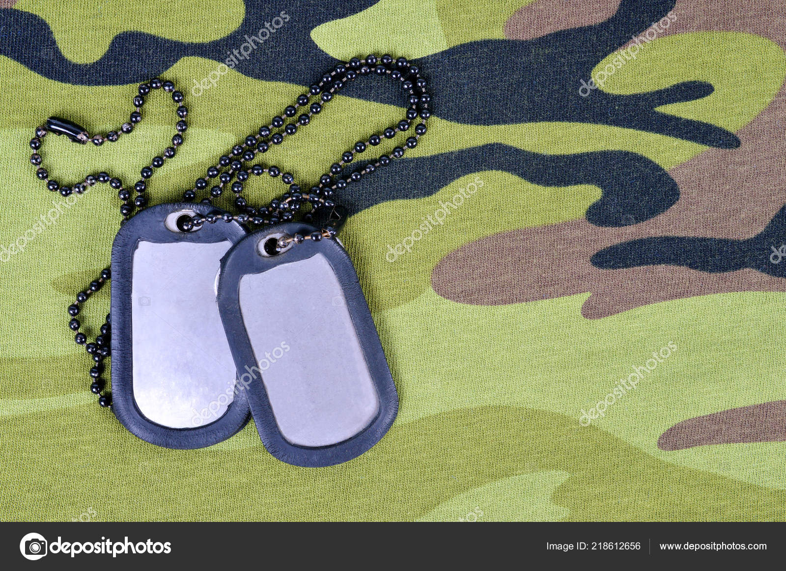 camouflage dog tags