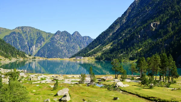 Malerische Sommerlandschaft Gaube See Den Pyrenäen Frankreich — Stockfoto