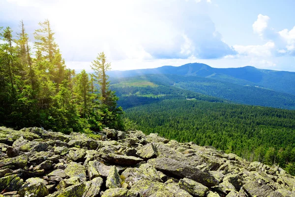 斯瓦罗山顶在国家公园苏玛瓦 捷克共和国 在拜尔舍瓦尔德的格罗瑟阿尔伯山景观 — 图库照片