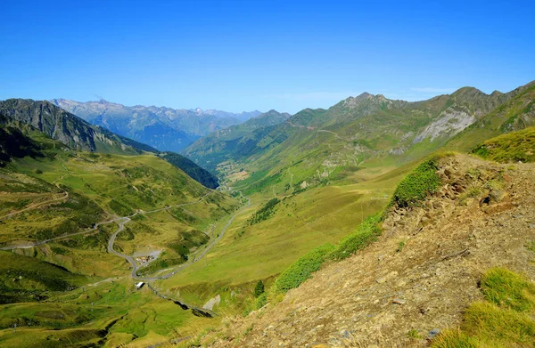Pohled Horské Silnici Col Tourmalet Pyrenejí Francie — Stock fotografie