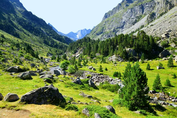 Bergdal Berget Vignemale Nationalpark Pyrenéerna Occitanie Södra Frankrike — Stockfoto