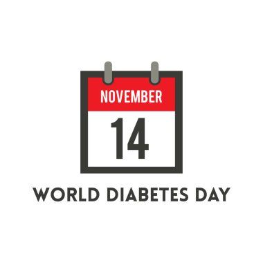 Kasım Dünya Diyabet Günü için yaratıcı vektör çizim banner. Arka plan, afiş, broşür ve şablon tasarımları kullanılabilir. 