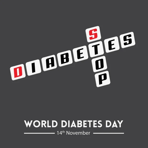 创意向量例证横幅为世界糖尿病天在11月 可用作背景 小册子和模板设计 — 图库矢量图片