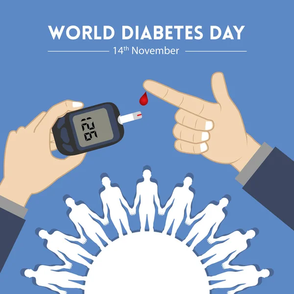 Banner Creativo Ilustración Vectorial Para Día Mundial Diabetes Noviembre Puede — Vector de stock