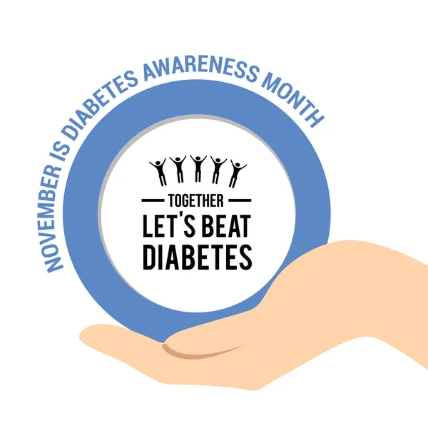 Creatieve Vector Illustratie Banner Voor Wereld Diabetes Dag November Kan — Stockvector