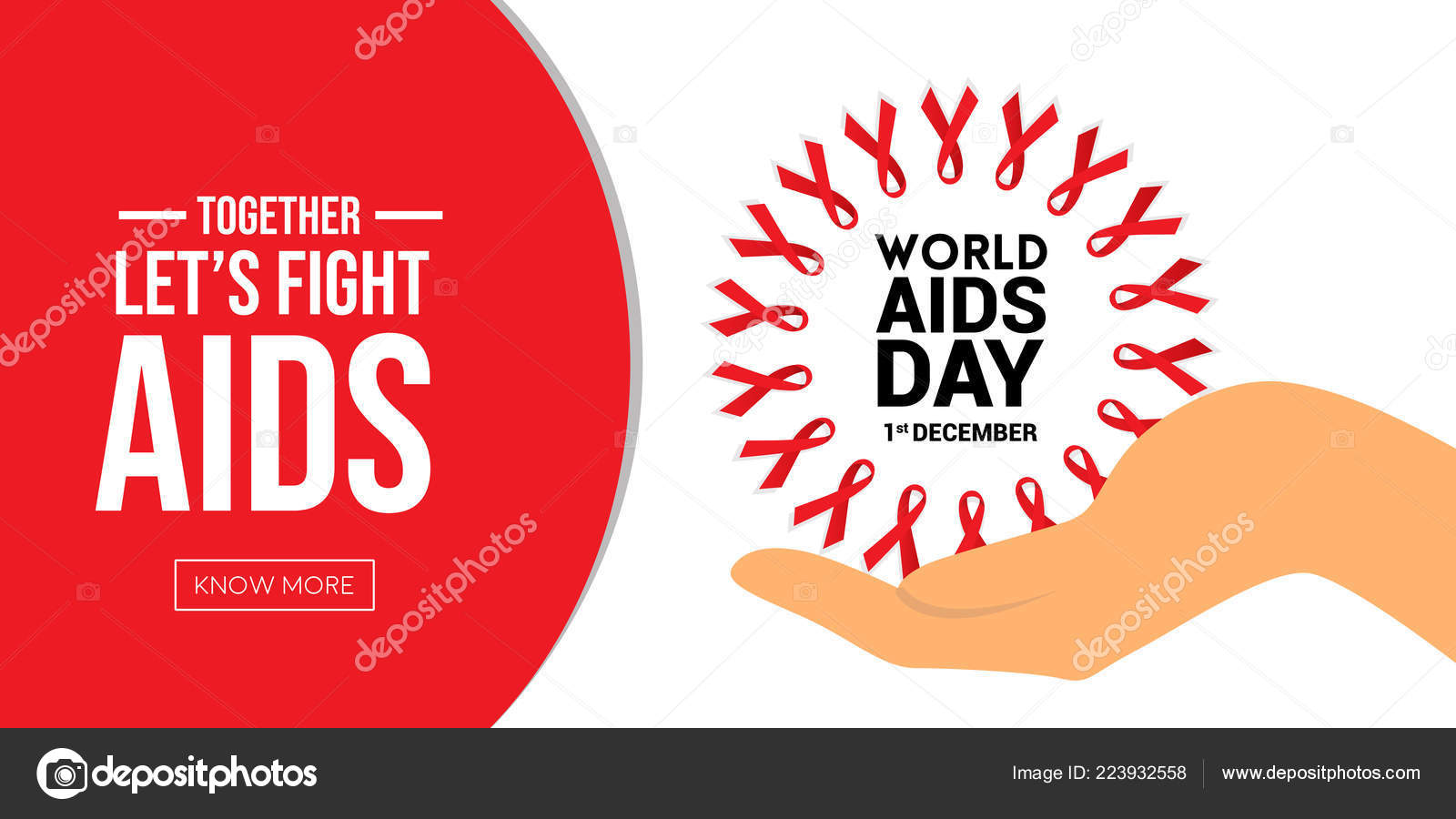 Creative Vector Illustration Concept World Aids Day Can Used Throughout Hiv Aids Brochure Templates