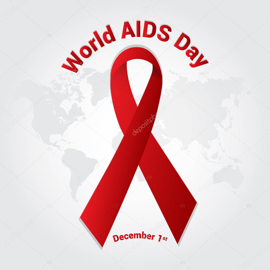 Creative vector illustration concept for world aids day. Can be used for poster, web banner, background, icons, symbol, badge, sticker, t-shirt design and brochure. 