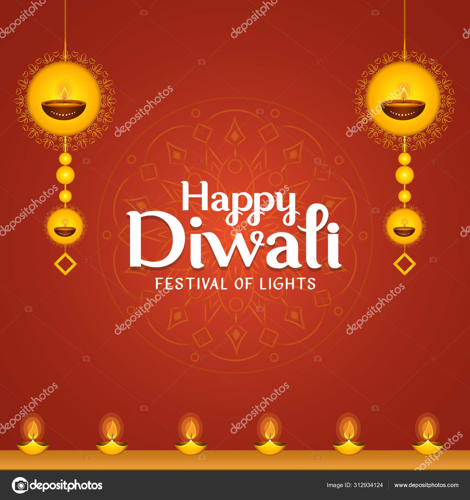 Indian Festival Diwali Celebration Vector Illustration Banner Background  Poster Creative Stock Vector by ©satheeshsankaran 312934124