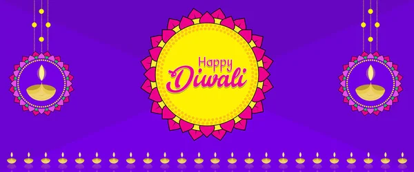 Elégante Illustration Vectorielle Salutations Pour Les Célébrations Diwali Festival Indien — Image vectorielle