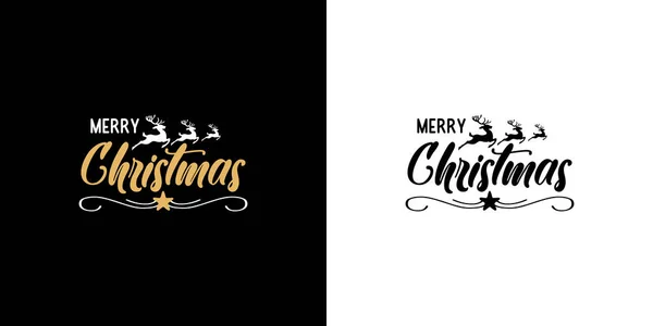 Elegante Frohe Weihnachten Vektorillustration Typografie Design Und Dekorationselemente Für Feiertage — Stockvektor