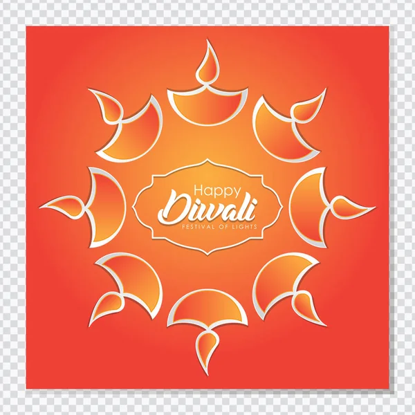 Indický Festival Diwali Slavnostní Vektorová Ilustrace Pro Banner Pozadí Plakát — Stockový vektor