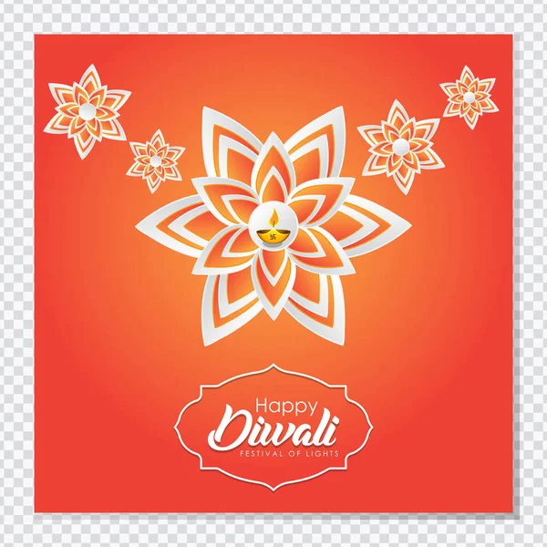 Indian Festival Diwali Celebration Vector Illustration Banner Background Poster Creative — Stock Vector