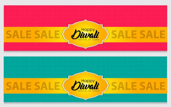 Banderas Celebración Diwali Festival Indio Venta Con Elementos Festivos Creativos — Vector de stock