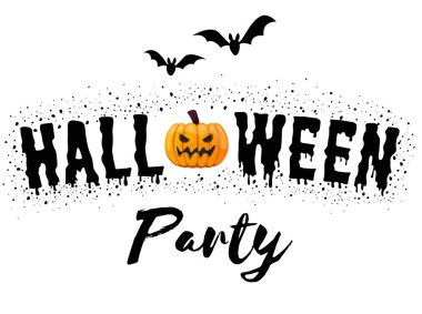 Yarasalı Cadılar Bayramı parti kartı şablonu kutlu olsun