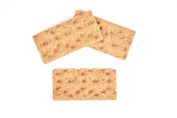 The healthy bread crisp isolated on white background — Stock Photo, Image