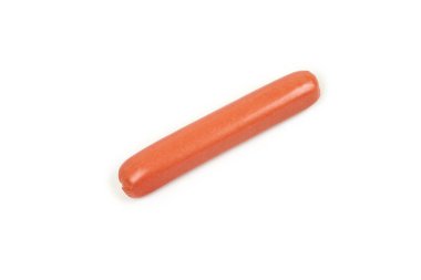 Beyaz arka plan üzerinde izole taze sosis haşlama