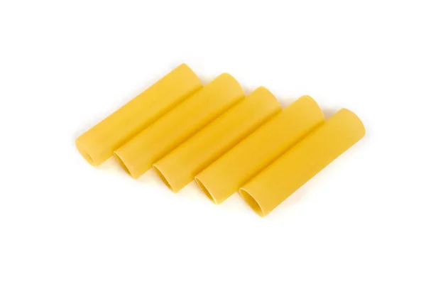 Italian cannelloni pasta tubes isolated over white background. — Stock Photo, Image