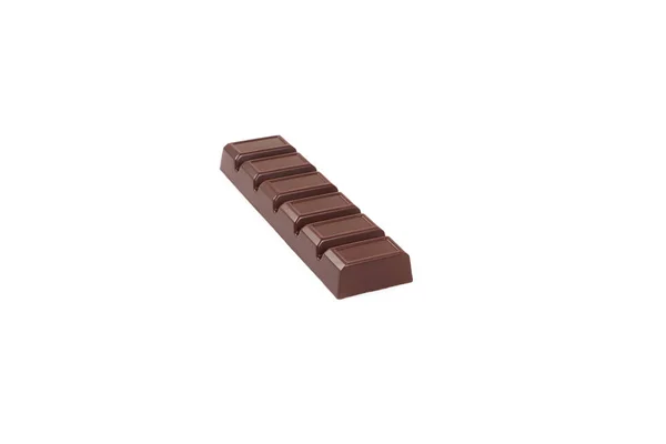 Barra de chocolate escuro isolado em um fundo branco. — Fotografia de Stock