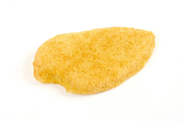Fried chicken breast on white background, photo in studio — Stock Photo, Image