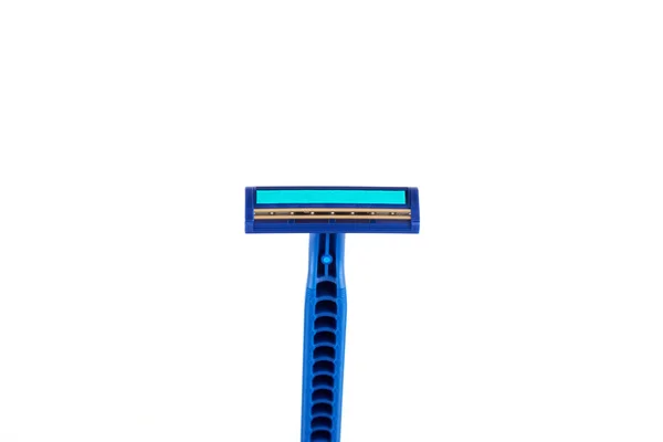 New disposable razor blade, on white background, isolated. — Stock Photo, Image