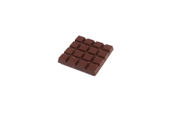 Dark Chocolate Bar izolowane na białym tle. — Zdjęcie stockowe