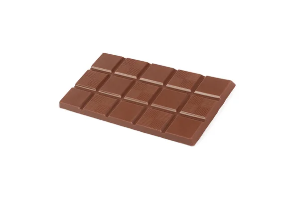 Barra de chocolate con leche aislada sobre un fondo blanco . —  Fotos de Stock