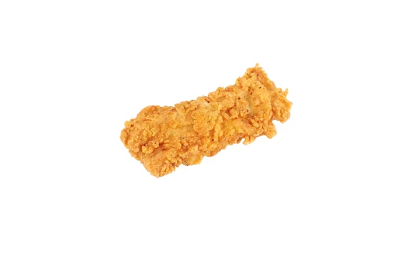 Fried breaded chicken fillet isolated on white background — Stock Photo, Image