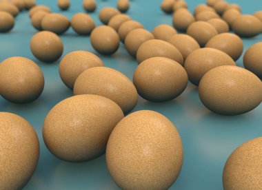 3D render Paskalya tatili kompozisyon kavramı tebrik,.