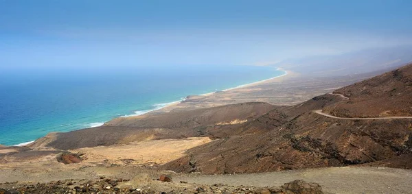 มุมมองทางอากาศของชายหาด Cofete, Fuerteventura — ภาพถ่ายสต็อก