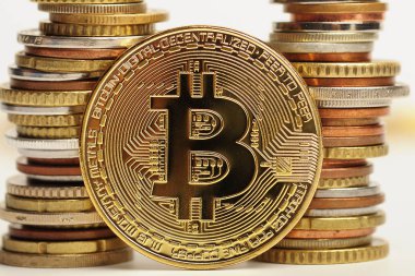 Pek çok altın bitcoins, kavram