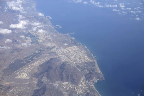 海と陸の上面ビュー アラブ首長国連邦 — ストック写真